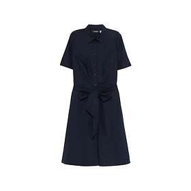 Ralph Lauren Belting-Print Plisserad Crepe Skjortklänning