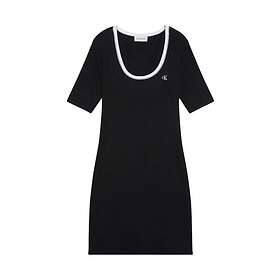 Calvin Klein Jeans Ss 2X2 Baby Rib Cutout Mini Klänning
