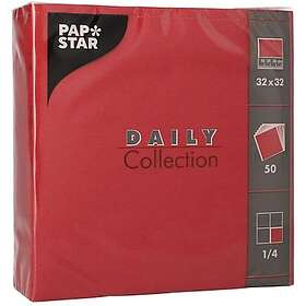 Papstar Daily Rød Servietter 32x32cm 50pcs