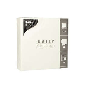 Papstar Daily Hvit Servietter 32x32cm 50pcs