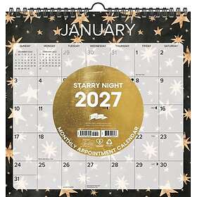 Starry Night Veggkalender 2027 12" x 12"