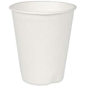 Papstar Bagasse Engangskopper Hvite 20cl 40-pack