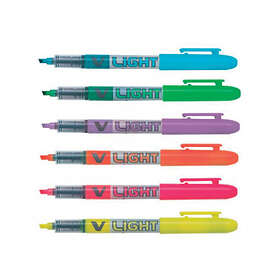 Pilot V Liquid Light Markør 6-pack