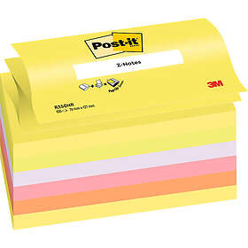 Post-It Notes Néon Noir 76x127mm 6
