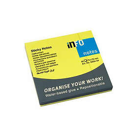 Info Notater Neon Gul 75x75mm