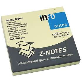 Info Notatbok Gul 75x75mm