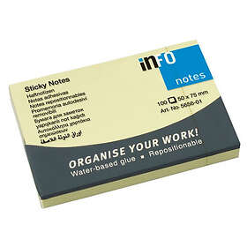 Notatblokk Info Notater Gul 75x50mm