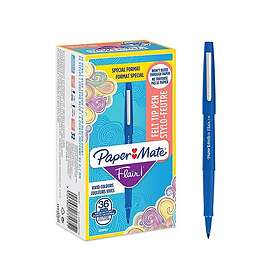 Paper Mate Fiberpenn Kynä 0.7mm (Sininen) 36-pack