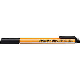Stabilo Greenpoint Fineliner 0.8mm (Sort)