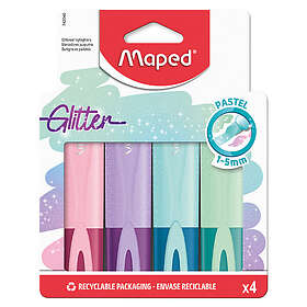 Maped Highlighter Glitter Pastel 4-pack