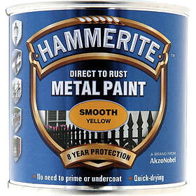 Hammerite Metal Paint Smooth Finish Yellow 0.25L