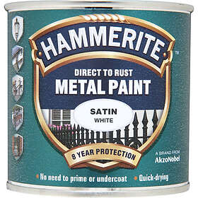 Hammerite Metal Paint Satin White 0.25L