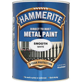 Hammerite Smooth Metal Paint White 0.5L