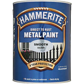 Hammerite Smooth Metal Paint Silver 0.5L
