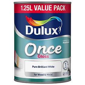 Dulux Once Gloss Paint Pure Brilliant White 1.25L