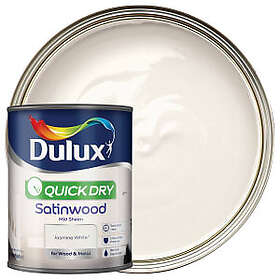 Dulux Quick Dry Satinwood Paint Jasmine White 0.75L