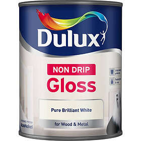 Dulux Non Drip Gloss Paint Pure Brilliant White 0.75L