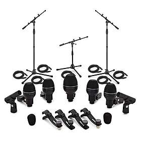Lambden Audio DK7 Pro 7 Piece Drum Kit Mic Set with Stands & Cables