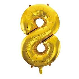 Joker Ballon 8 Guld 86 cm