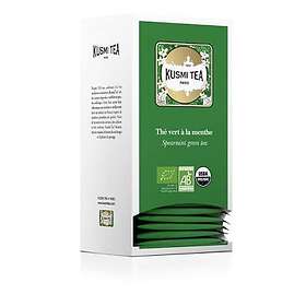 Kusmi Tea KUSMI Organique Spearmint Thé Vert Sachets 25-Pack