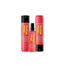 Matrix Glow Mania Shampoo Balsam Leave-In Set (Shampoo 300ml, Balsam 300ml, Leave-In 250ml)