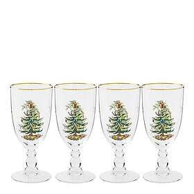 Spode Christmas Tree Goblet Glass 45cl 4-pack