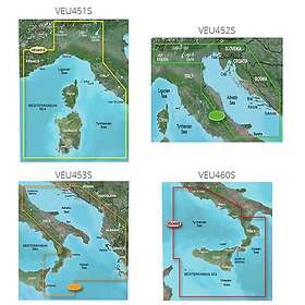 Garmin Veu452s-adriatic Sea North Coast Card Marine Charts Blå