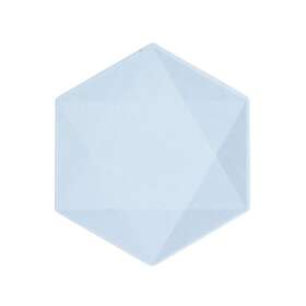 Amscan Assiette Hexagon bleu clair 20,8x18,1cm (6)