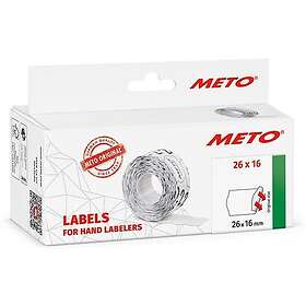 Meto Prisetikett 26x16 vit perman. (6)
