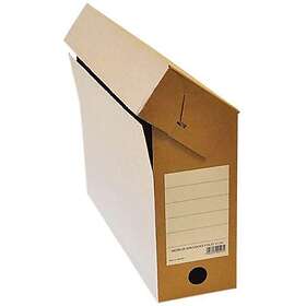 Arkivboks folio 15cm massiv papp m/hull