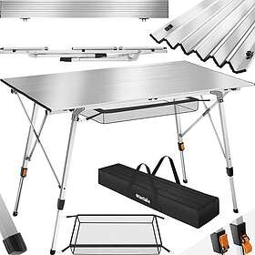 TecTake Pliable Table de camping Argent