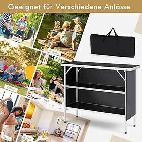 Hopfällbart Campingbord Svart
