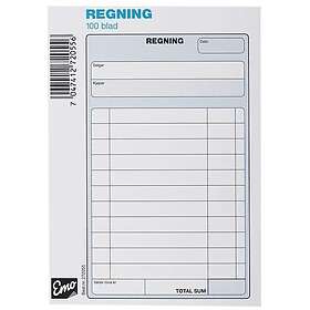 EMO Regningsblokk A6 100 blad