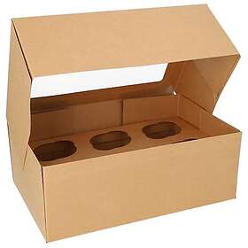 Papstar Kakeeske muffins 27x17x10cm m/vindu (25)