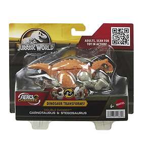 Mattel Jurassic World Fierce Changers Carnotaurus & Stegosaurus Figur HLP07