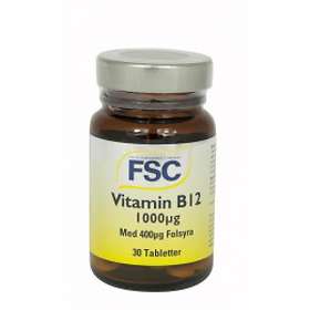 FSC Vitamin B12 1000mcg 30 Tabletter