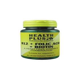 Health Plus B12 + Folic Acid + Biotin 60 Tablets