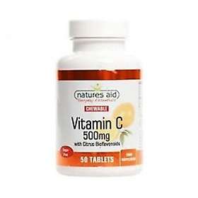 Natures Aid Sugar Free Chewable Vitamin C 500mg 50 Tablets