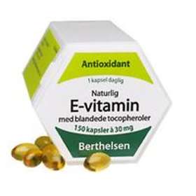 Berthelsen Naturlig E-vitamin 30mg 150 Kapslar