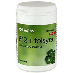 Ledins B-12 Vitamin+Folsyra 60 Tabletter