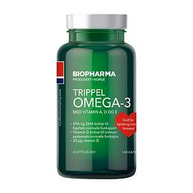 Biopharma Trippel Omega 3 144 Kapsler
