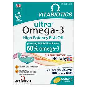 Vitabiotics Ultra Omega-3 High Potency Fish Oil 550mg 60 Kapslar