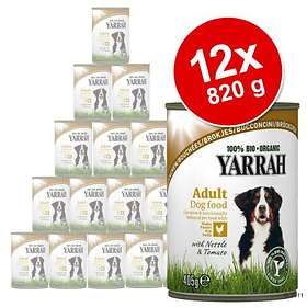 Yarrah Dog Adult Cans Beef & Chicken with Nettle & Tomato 12x0,82kg