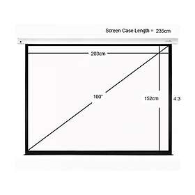 Sapphire AV Mayfair Electric Matt White 4:3 100" (203x152)