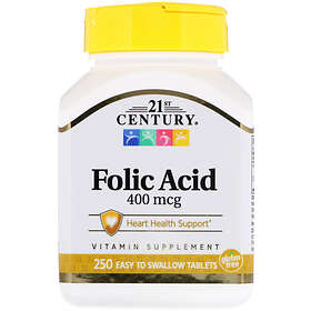 21st Century Folic Acid 400mcg 250 Tablets