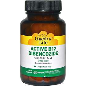 Country Life Gluten Free Active B-12 Dibencozide 3000mcg 60 Tabletter