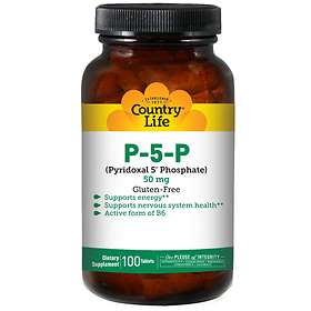 Country Life Gluten Free P-5-P Pyridoxal 5' Phosphate 50mg 100 Tabletter