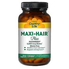 Country Life Gluten Free Maxi Hair Plus 5000mcg Biotin 120 Kapslar