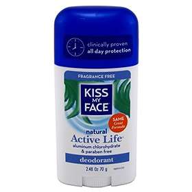 Kiss My Face Active Live Fragrance Free Deo Stick 70g
