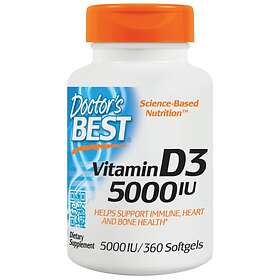 Doctor's Best Vitamiini D3 5000IU 360 Kapselit
